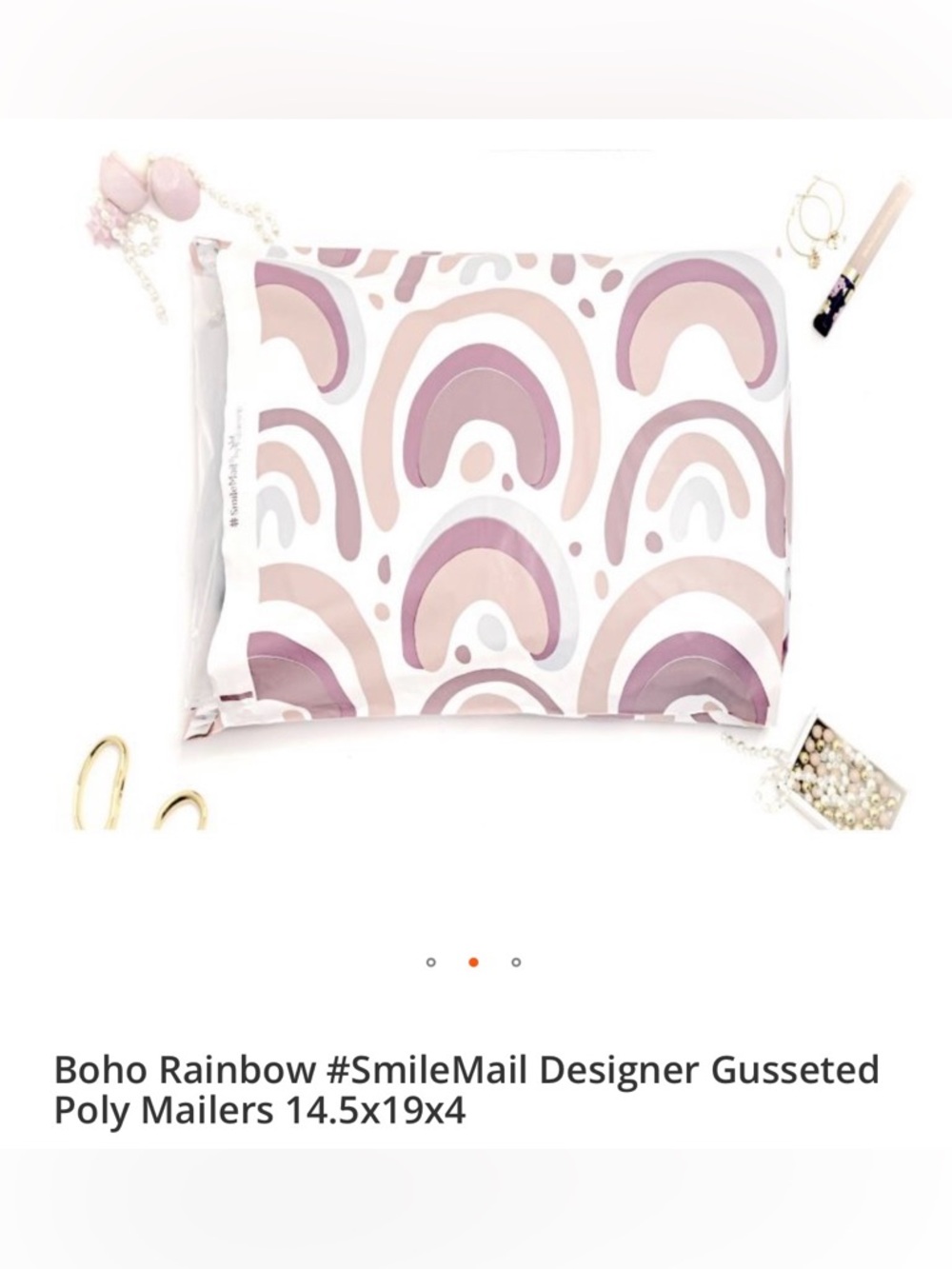 Blush & Mauve Boho Rainbow Expanding Polymailers, 14.5x19x4, Set of 25